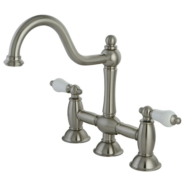 KS3788PL Restoration Bridge Kitchen Faucet, Brushed Nickel